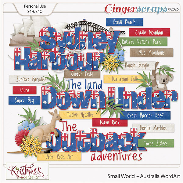 Small World - Australia WordArt