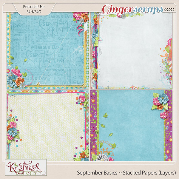 September Basics Stacked Papers (Layers)