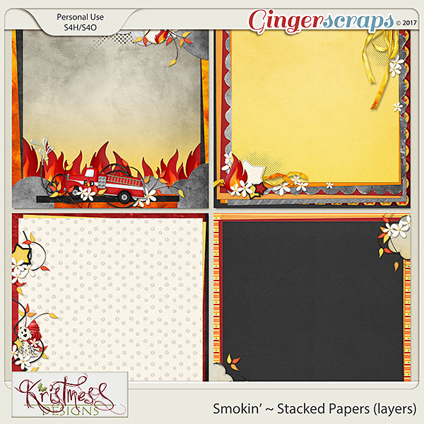 Smokin' Stacked Papers (layers)