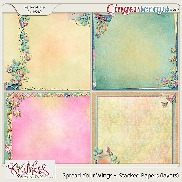 Spread Your Wings Stacked Papers (layers)