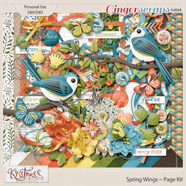 Spring Wings Page Kit