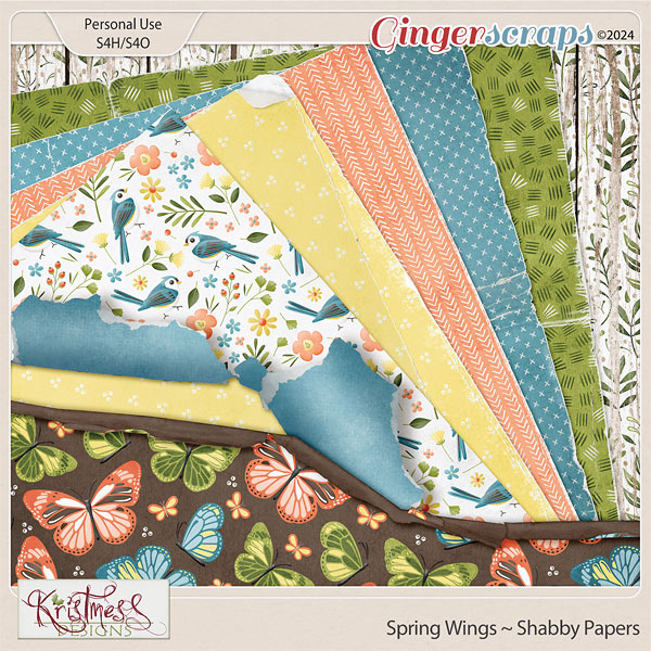 Spring Wings Shabby Papers