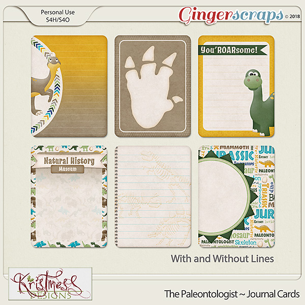 The Paleontologist Journal Cards