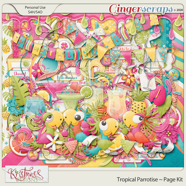 Tropical Parrotise Page Kit