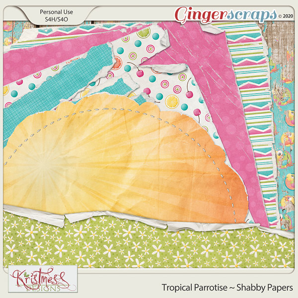 Tropical Parrotise Shabby Papers