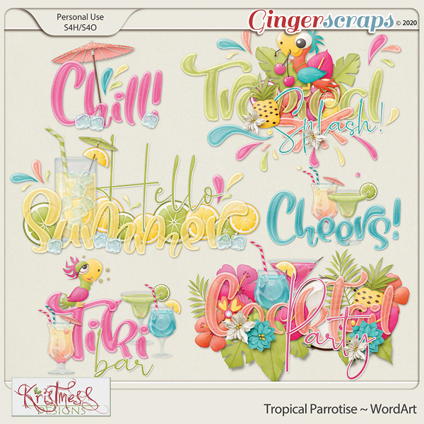 Tropical Parrotise WordArt