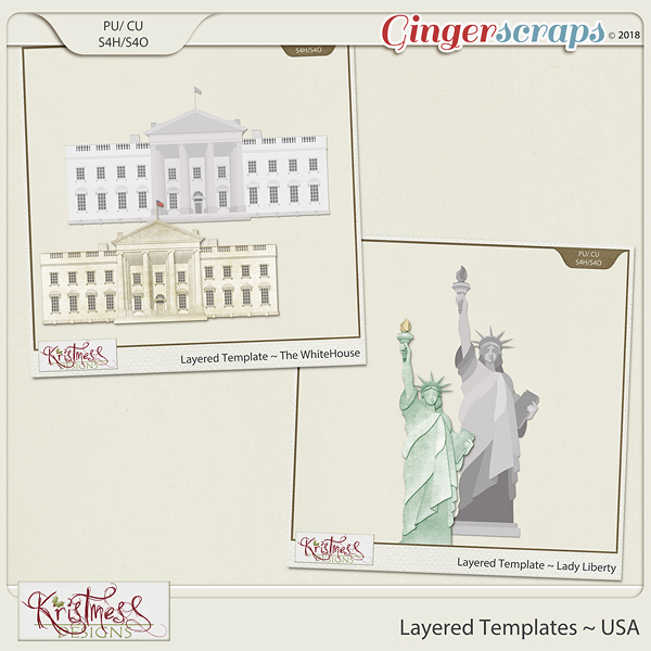CU Layered Templates ~ USA Bundle