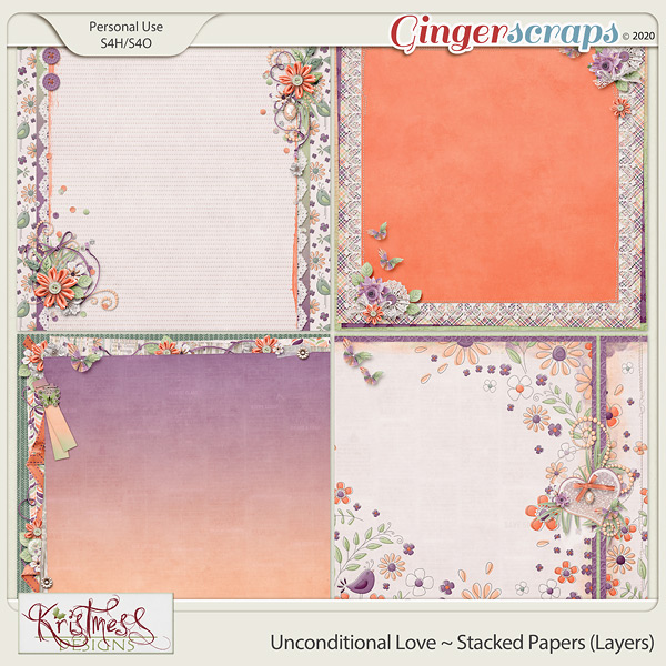 Unconditional Love Stacked Papers (Layers)