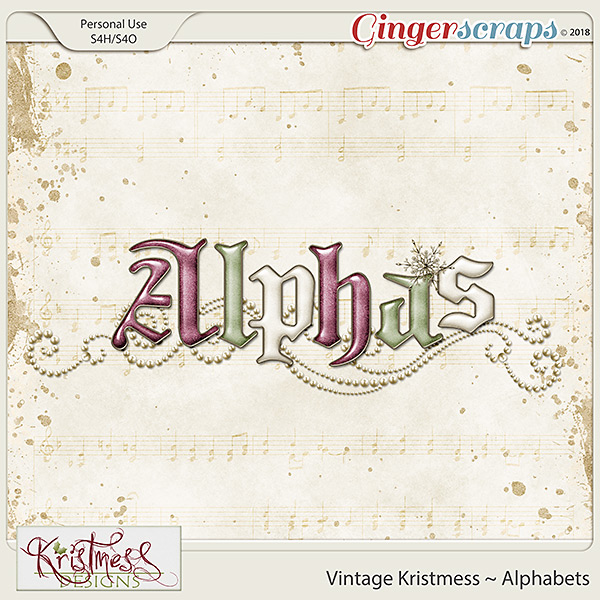 Vintage Kristmess Alphabets