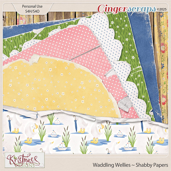 Waddling Wellies Shabby Papers