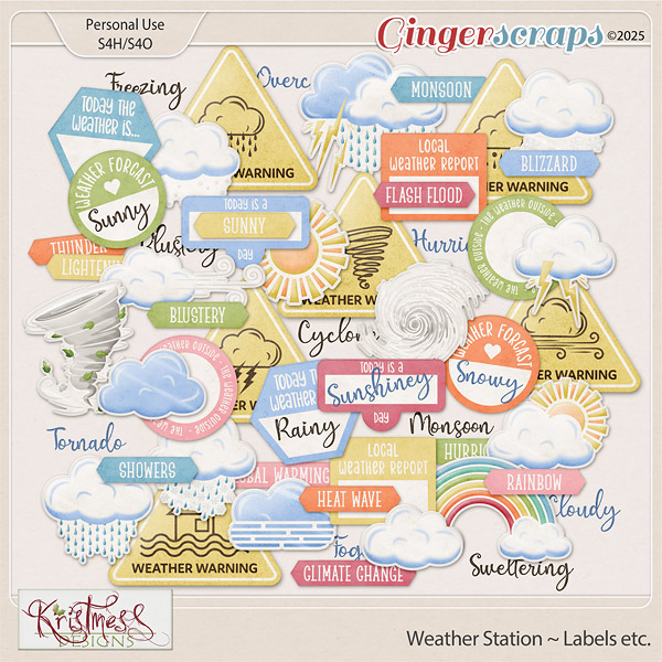 Weather Station Labels etc