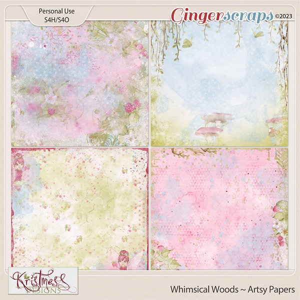 Whimsical Woods Artsy Papers 