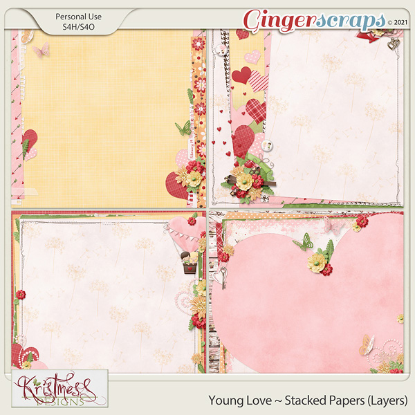 Young Love Stacked Papers (Layers)