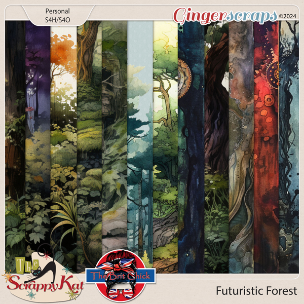 Futuristic Forest - Landscape Papers Addon By The Brit Chick