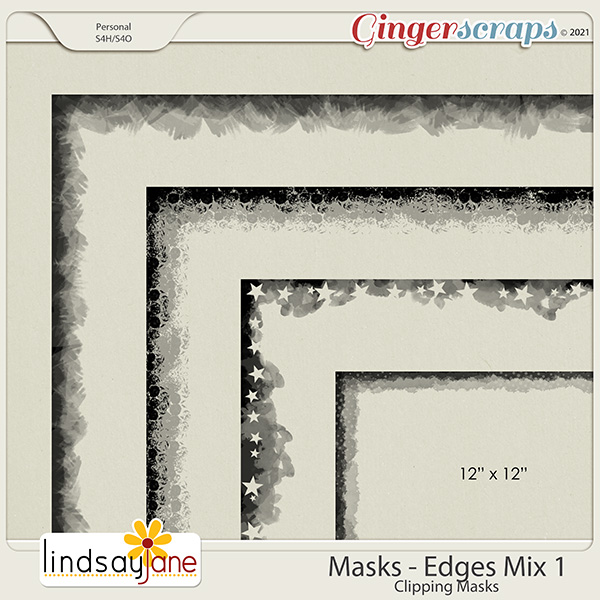 Masks Edges Mix 1 by Lindsay Jane