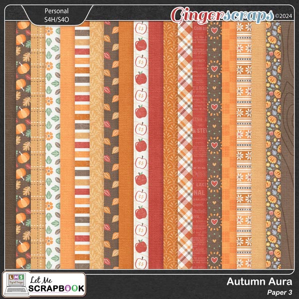 Autumn Aura-3 Paper by Let Me Scrapbook