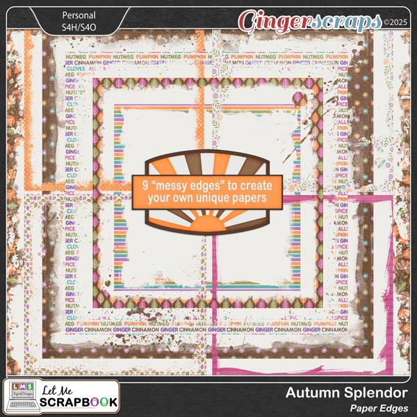 Autumn Splendor Edges by Let Me Scrapbook