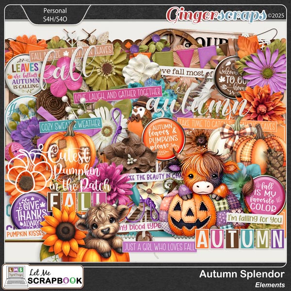 Autumn Splendor Elements by Let Me Scrapbook