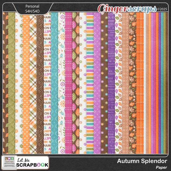 Autumn Splendor Paper by Let Me Scrapbook