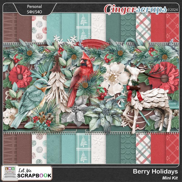 Berry Holidays Mini Kit by Let Me Scrapbook
