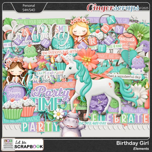 Birthday Girl Elements by Let Me Scrapbook