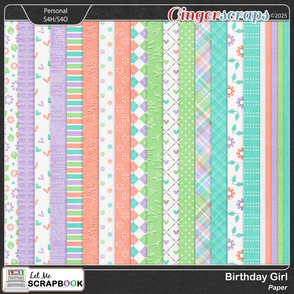 Birthday Girl Paper by Let Me Scrapbook