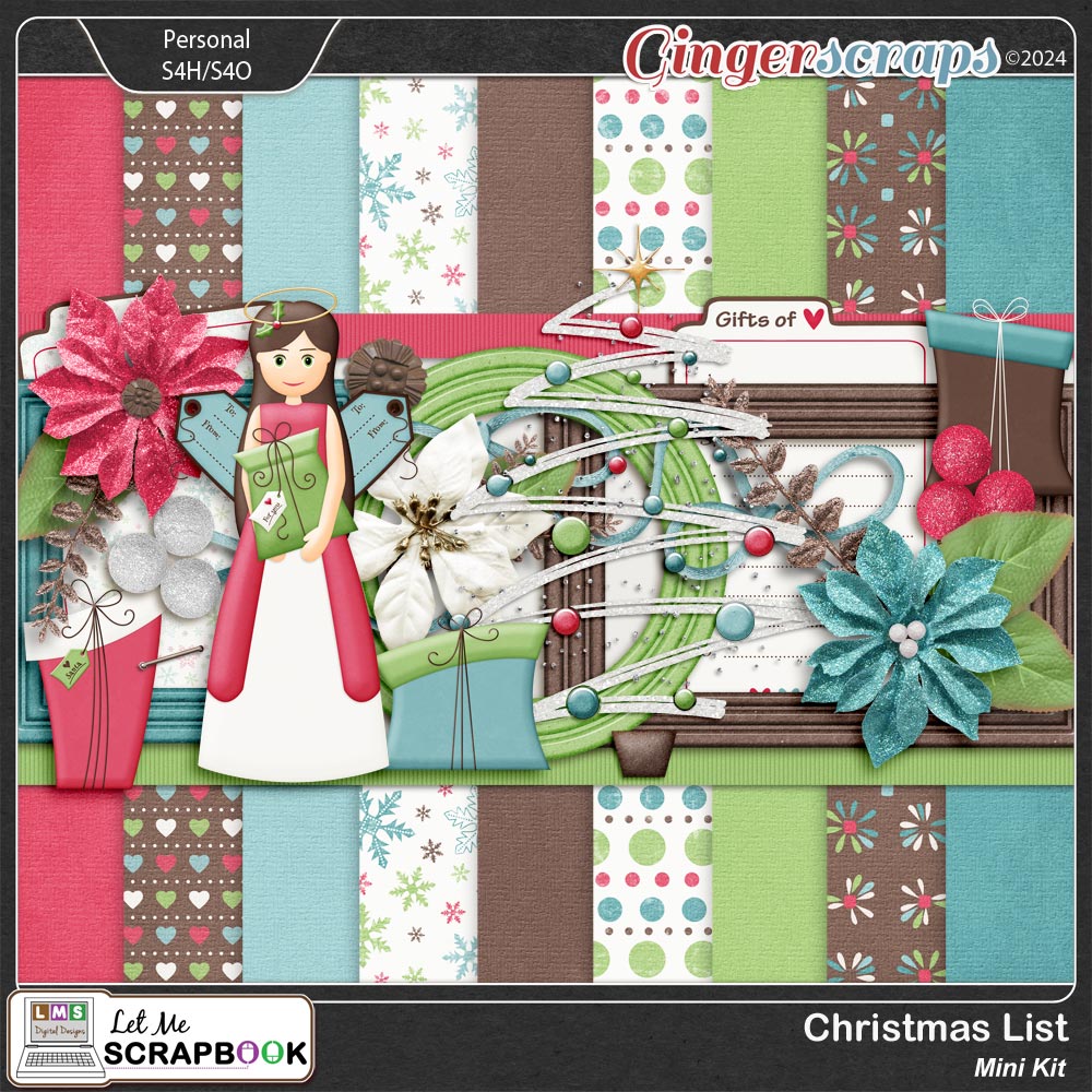 Christmas List Mini Kit by Let Me Scrapbook
