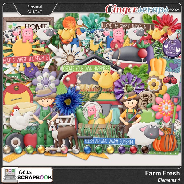 Farm Fresh-1 Elements by Let Me Scrapbook