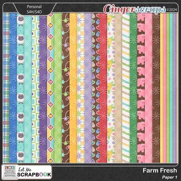 Farm Fresh-1 Paper by Let Me Scrapbook