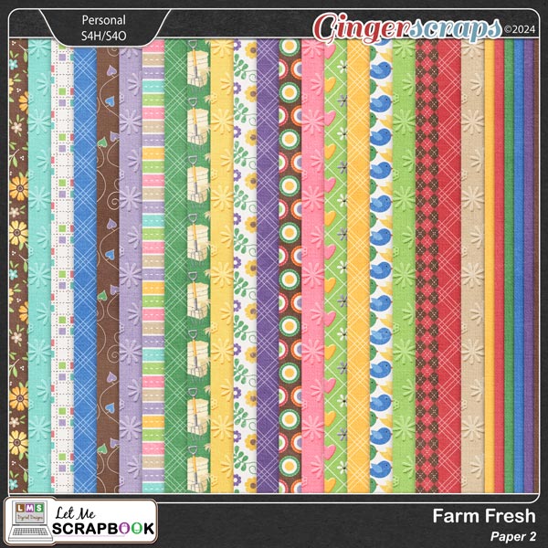 Farm Fresh-2 Paper by Let Me Scrapbook