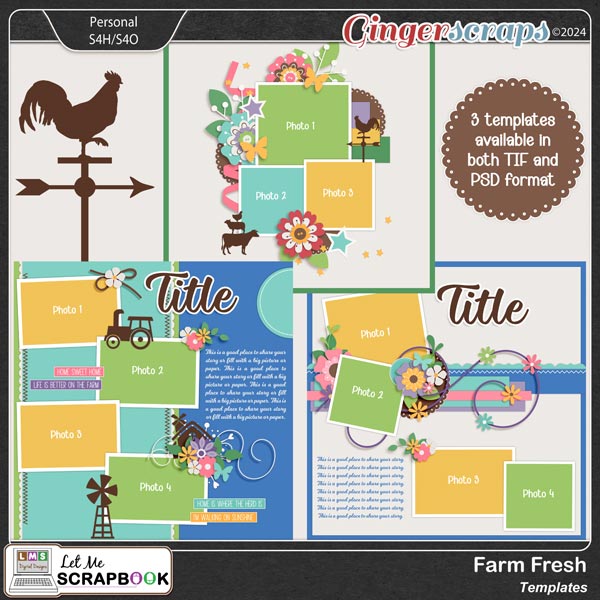 Farm Fresh Templates by Let Me Scrapbook