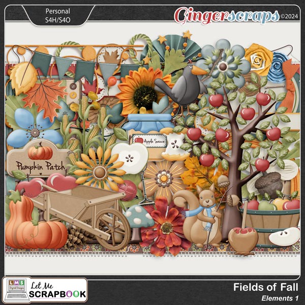 Fields of Fall-1 Elements by Let Me Scrapbook