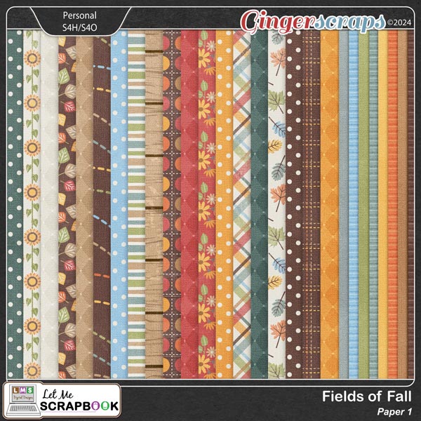 Fields of Fall-1 Paper by Let Me Scrapbook