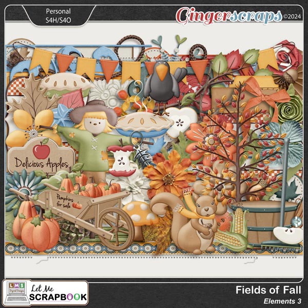 Fields of Fall-3 Elements by Let Me Scrapbook