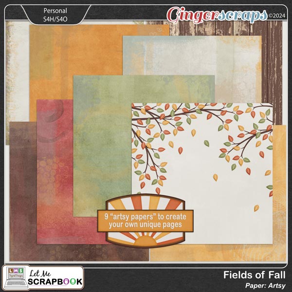 Fields of Fall Paper-Artsy by Let Me Scrapbook