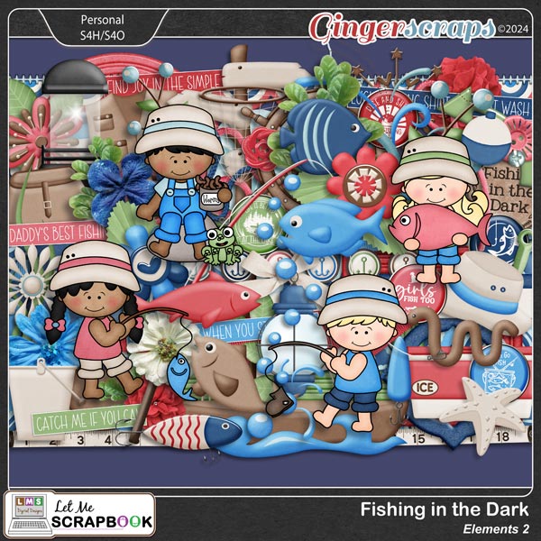 Fishing in the Dark-2 Elements by Let Me Scrapbook