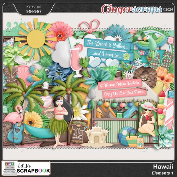 Hawaii-1 Elements by Let Me Scrapbook