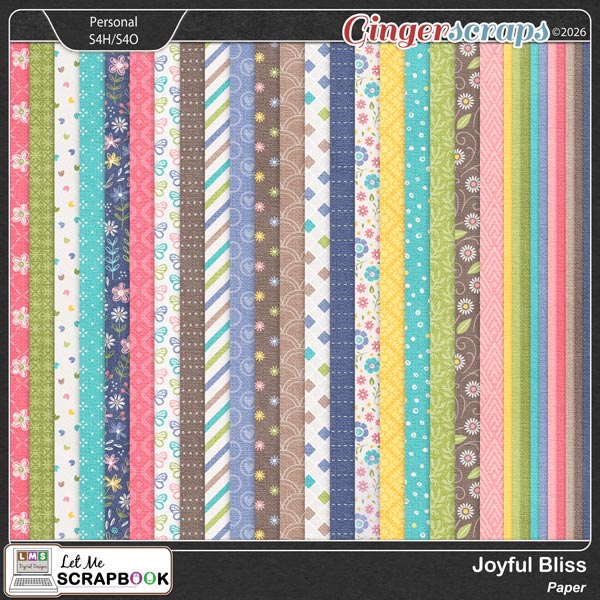 Joyful Bliss Paper by Let Me Scrapbook