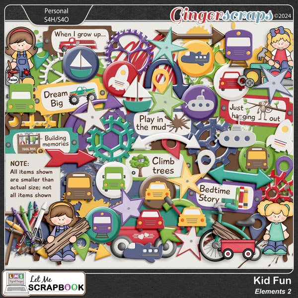 Kid Fun Kit 2 Elements by Let Me Scrapbook