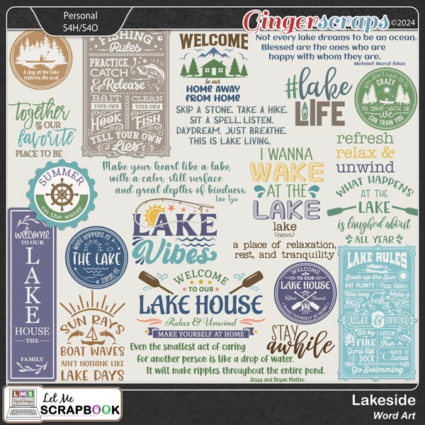 Lakeside Word Art by Let Me Scrapbook