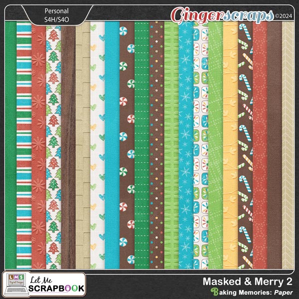 Masked & Merry-2 Paper by Let Me Scrapbook