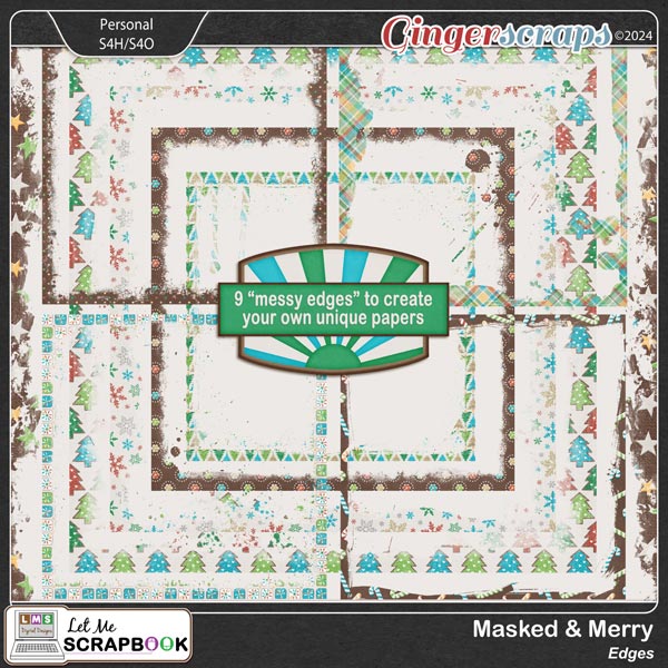 Masked & Merry Edges by Let Me Scrapbook