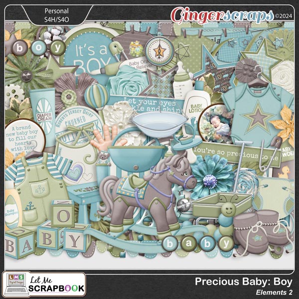 Precious Baby Boy-2 Elements by Let Me Scrapbook
