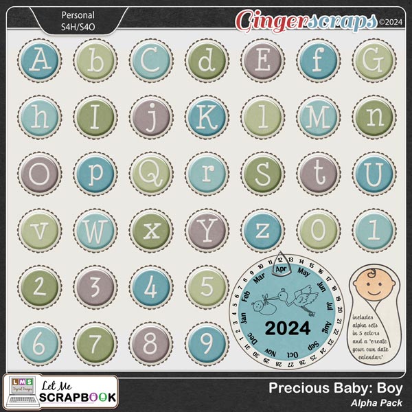 Precious Baby Boy Alpha Pack by Let Me Scrapbook