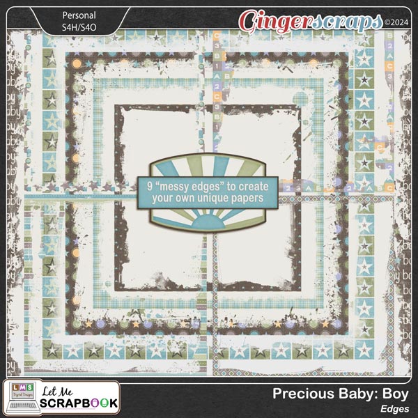 Precious Baby Boy Edges by Let Me Scrapbook
