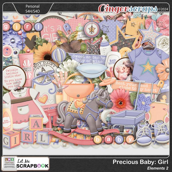 Precious Baby Girl-2 Elements by Let Me Scrapbook