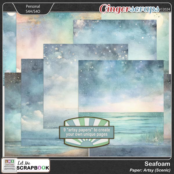 Seafoam Paper-Artsy by Let Me Scrapbook