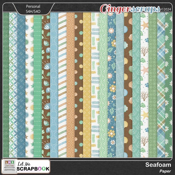 Seafoam Paper by Let Me Scrapbook