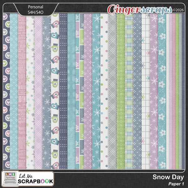 Snow Day-1 Paper by Let Me Scrapbook