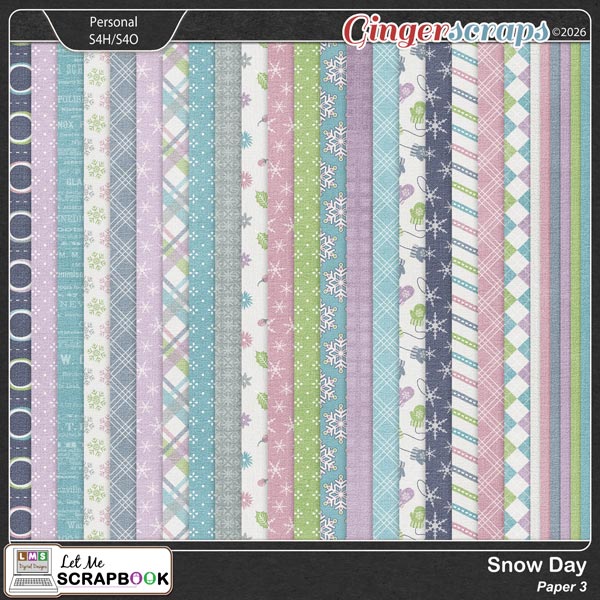 Snow Day-3 Paper by Let Me Scrapbook